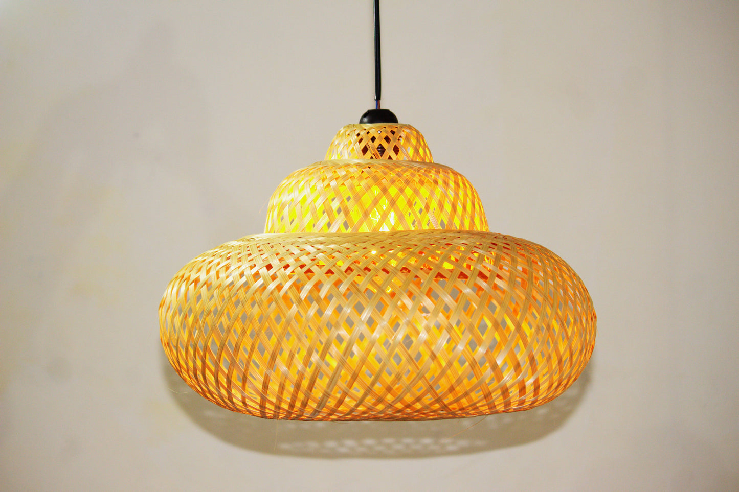 Round Harmony Lamp - Bamboo Hanging Lamp