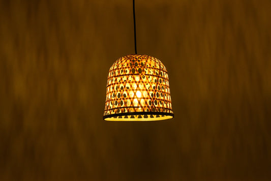 GlowBell – Handcrafted Bell-Shaped Bamboo Lamp