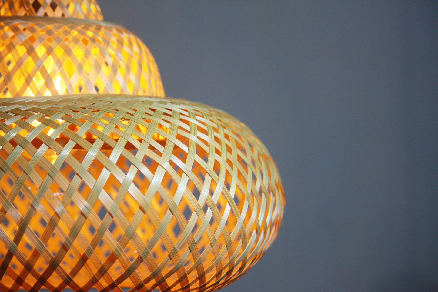 Round Harmony Lamp - Bamboo Hanging Lamp