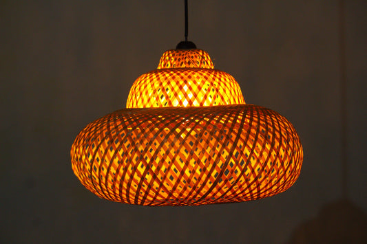 Round Harmony Lamp - Bamboo Hanging Lamp