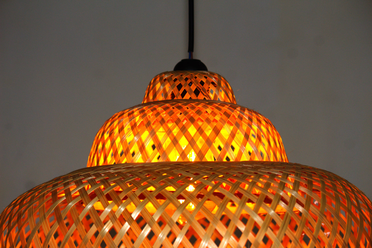Round Harmony Lamp - Bamboo Hanging Lamp